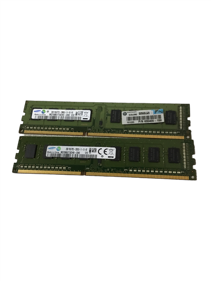 LOT OF 2 Samsung (2x2GB) 1Rx8 PC3-12800U DDR3 1600MHz DIMM Memory RAM M378B5773CH0-CK0