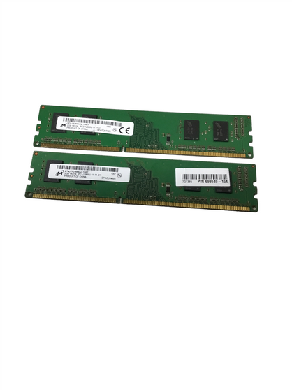 lot of 2 Micron 4GB (2x2GB) 1RX16 PC3-12800U DDR3 Desktop Memory RAM MT4JTF25664AZ-1G6E1