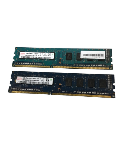 lot of 2 Hynix 4GB (2x2GB) DDR3 HMT325U6CFR8C-PB N0 AA 1Rx8 PC3-12800U