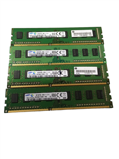 16GB (4x4GB) Samsung PC3L-12800U-11-13-A1 M378B5173EB0-YK0 1600MHz DESKTOP RAM