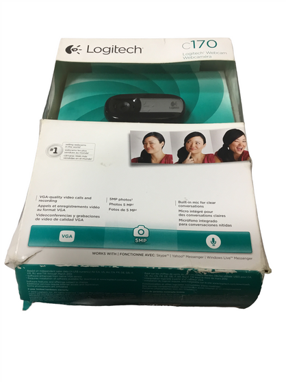 NEW! Logitech C170 USB WebCam V-U0026 860-000379 "Damage box"