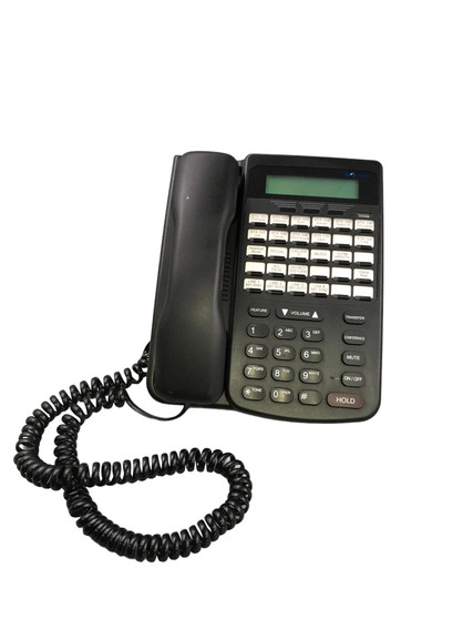 COMDIAL 7260-00 HAC / 3B, Black Digital Executive Desk Phone W/Stand & Handset