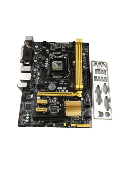 ASUS H81M-C LGA 1150/Socket H3 DDR3 SDRAM Desktop Motherboard, W/Shield