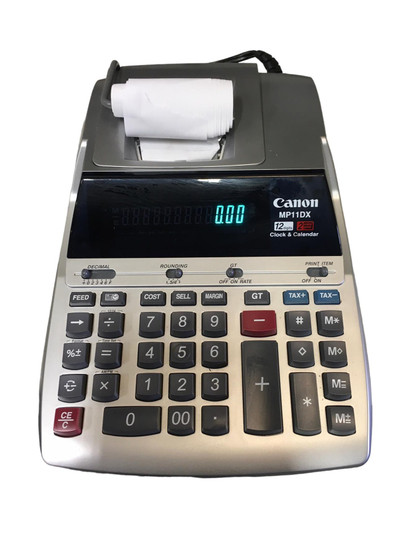 Canon MP11DX Printing Calculator 12 Digit, 2 Color print, Clock/Calendar