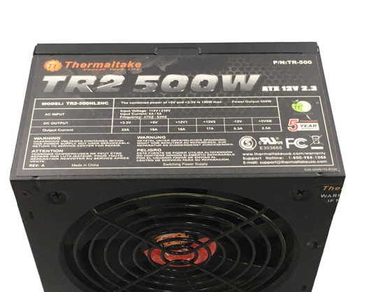 Thermaltake TR2 TR-500 500W ATX12V v2.3 SLI Ready CrossFire Ready Power Supply Thermaltake TR2 TR-500 500W ATX12V v2.3 SLI Ready CrossFire Ready Power Supply