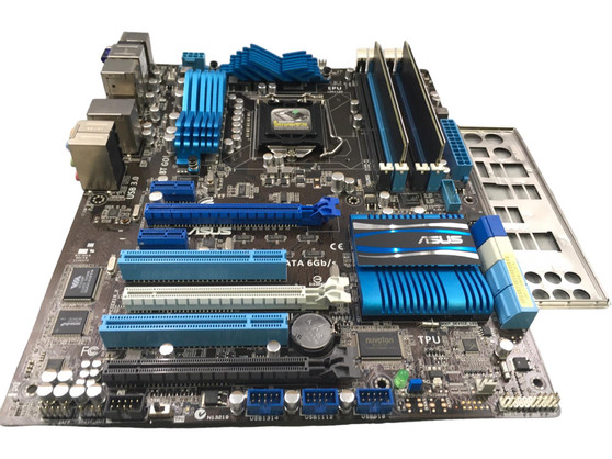 Asus P8P67 pro Motherboard with , 8GB Ram, IO Shield LGA 115X