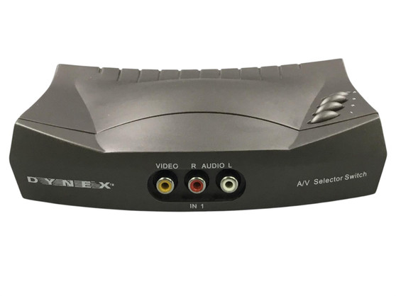 Dynex A/V Audio -video Selector switch DX-VS201 Silver 4-Button, w/o Adapter Dynex A/V Audio -video Selector switch DX-VS201 Silver 4-Button, w/o Adapter