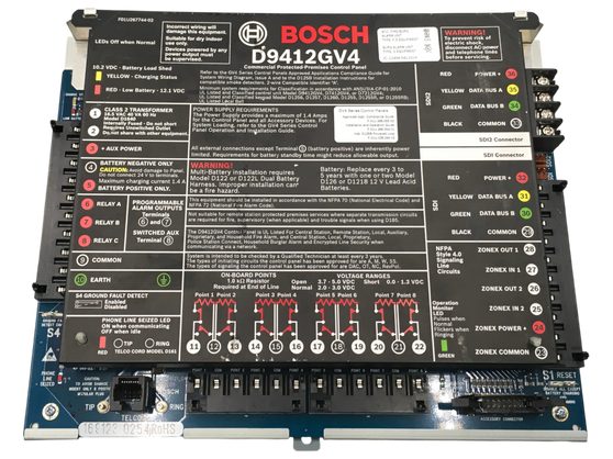 Bosch D9412GV4 Commercial Alarm Control Panel with Enclosure 