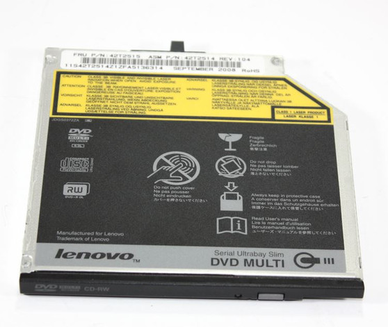 Genuine IBM Lenovo Thinkpad T400, T500,W500,W700 Laptop Optical Drive UJ862A 42T2514 42T2515