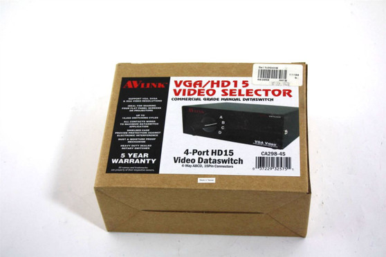 Genuine NEW AV Link VGA / XGA 4-Port ABCD Video Dataswitch 15-PIN Connector CA298-4S
