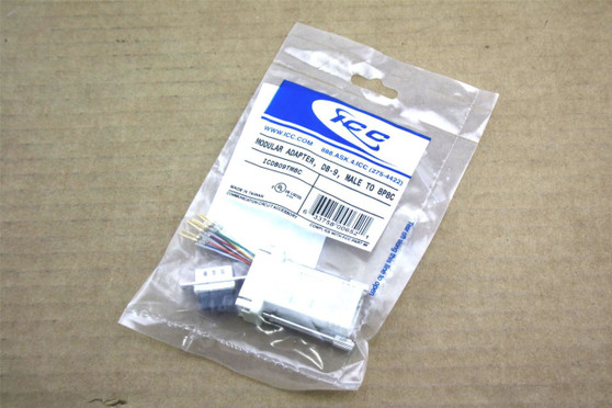 Genuine ICC DB-9 MALE to 8P8C Modular Adapter ICDB09TM8C