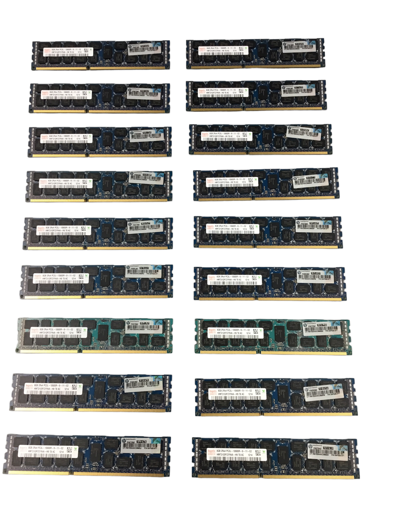 Lot Of 18 Hynix HMT31GR7CFR4A-H9 8GB 2Rx4 PC3L-10600R Server ...