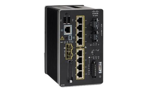IE-3400-8P2S-A Cisco Catalyst IE3400 Rugged Modular Switch, 8 GE PoE/2 ...