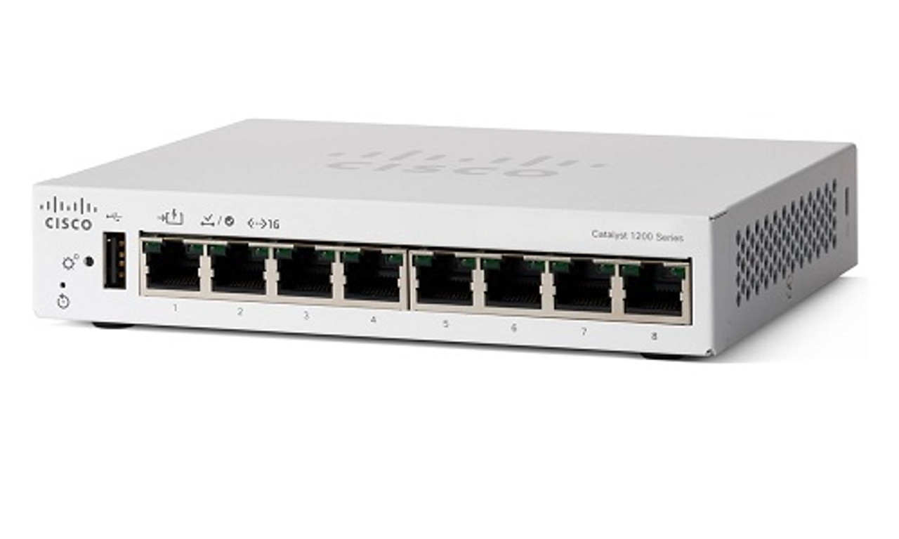 C1200-8T-E-2G Cisco Catalyst 1200 Switch, 8 Ports, 1G