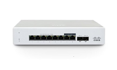 MS130-8X-HW Cisco Meraki MS130 Compact Access Switch, 8 mGbE Ports PoE, 120w, 10Gbe Fixed Uplinks (Refurb)