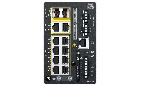 IE-3100-8P2C-E Cisco Catalyst IE3100 Rugged Switch, 8 Port PoE+ GE, 2xGE Combo Uplinks, Network Essentials (New)