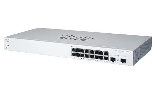 CBS220-16T-2G-NA Cisco Business 220 Smart Switch, 16 Port, w/SFP Uplink (Refurb)