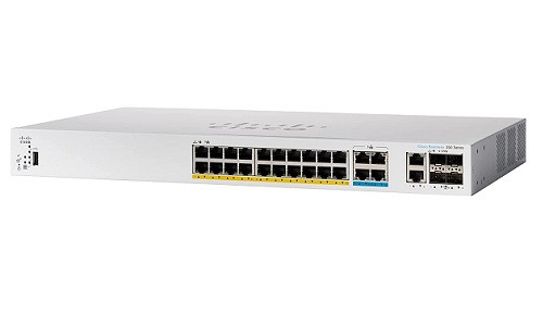 CBS350-24MGP-4X-NA Cisco Business 350 Managed Switch, 24 PoE+ Ports, 375w PoE Budget, w/10Gb Combo Uplink  (Refurb)