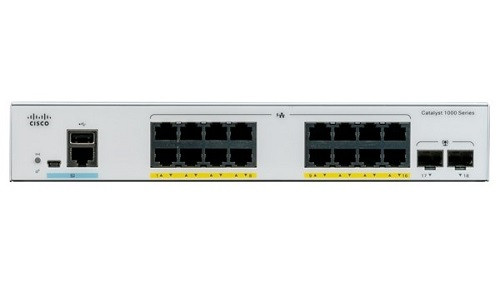 C1000-16P-E-2G-L Cisco Catalyst 1000 Switch, 16 Ports PoE+, 120w, 1G Uplinks w/External PSU (New)