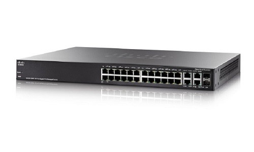 SG300-28MP-K9-NA Cisco Small Business SG300-28MP Managed Switch, 26 Gigabit/2 Mini GBIC Combo Ports, 375w PoE (New)