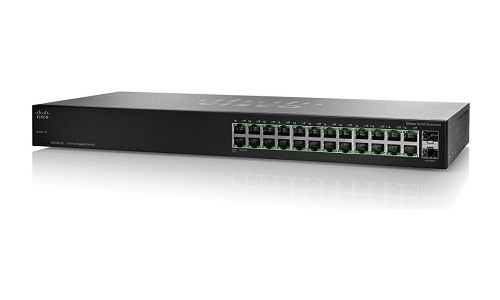 SG110-24-NA Cisco SG110-24 Unmanaged Small Business Switch, 24 Gigabit/2 Mini GBIC Ports (New)