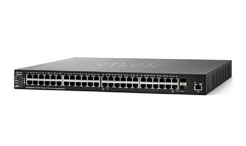 SG550X-48P-K9-NA Cisco SG550X-48P Stackable Managed Switch, 48 Gigabit PoE+ and 4 10Gig Ethernet Ports, 382w PoE (New)