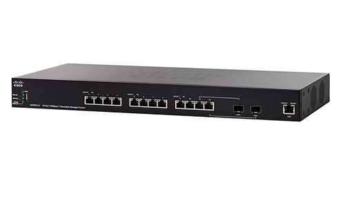 SX350X-12-K9-NA Cisco SX350X-12 Stackable Managed Switch, 12 10GBase-T and 2 10Gig SFP+ Ports (New)