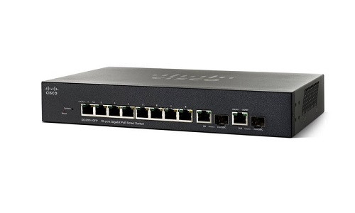 SG200-10FP-NA Cisco SG200-10FP Small Business Smart Switch, 10 Port Gigabit PoE (Refurb)