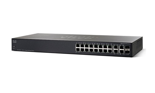 SG350-20-K9-NA Cisco Small Business SG350-20 Managed Switch, 16 Gigabit with 2 Gigabit SFP Combo & 2 SFP Ports (Refurb)