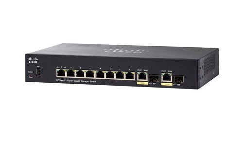 SG350-10MP-K9-NA Cisco Small Business SG350-10MP Managed Switch, 8 Gigabit Ehternet and 2 Gigabit SFP Combo Ports, 124w PoE (Refurb)