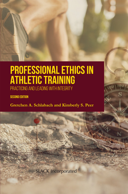 Cover for Professional Ethics in Athletic Training with image of someone walking and a compass Cover for Professional Ethics in Athletic Training with image of someone walking and a compass