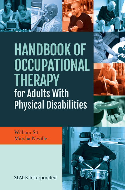 Blue and red cover for Handbook of Occupational Therapy for Adults with Physical Disabilities