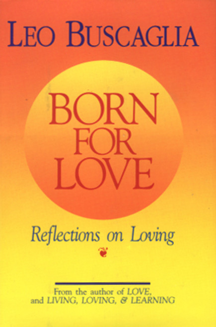 Orange and yellow gradient cover for Born for Love with central circular graphic