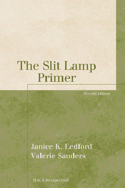 Green all-text cover for The Slit Lamp Primer, Second Edition