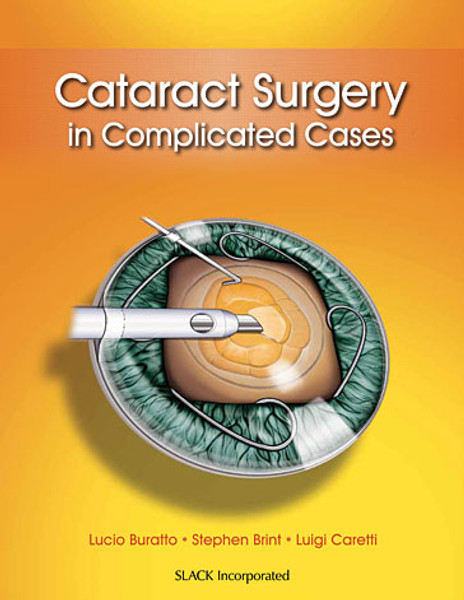 Yellow cover with cataract surgery illustration for Cataract Surgery in Complicated Cases