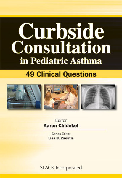 Curbside Consultation in Pediatric Asthma cover with yellow background and three photos