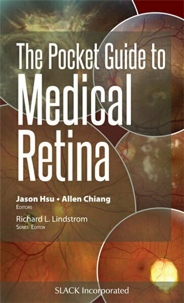 Abstract cover with eye imagery for The Pocket Guide to Medical Retina