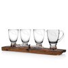 Oak Stave Whisky Flight with Jug, Tasting Glasses & Glass Whisky Water Dropper,  inset with Scottish tartan.