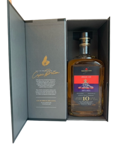 Ubique 150 commemorative single malt whisky-Since 1876, The Royal Canadian Artillery Association has promoted the effectiveness and welfare of The Royal Regiment of Canadian Artillery and of all matters pertaining to the defence of Canada.