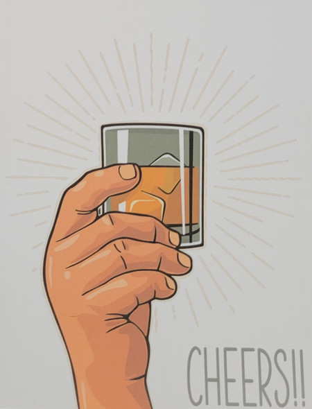 Whisky themed greeting card for any occasion.