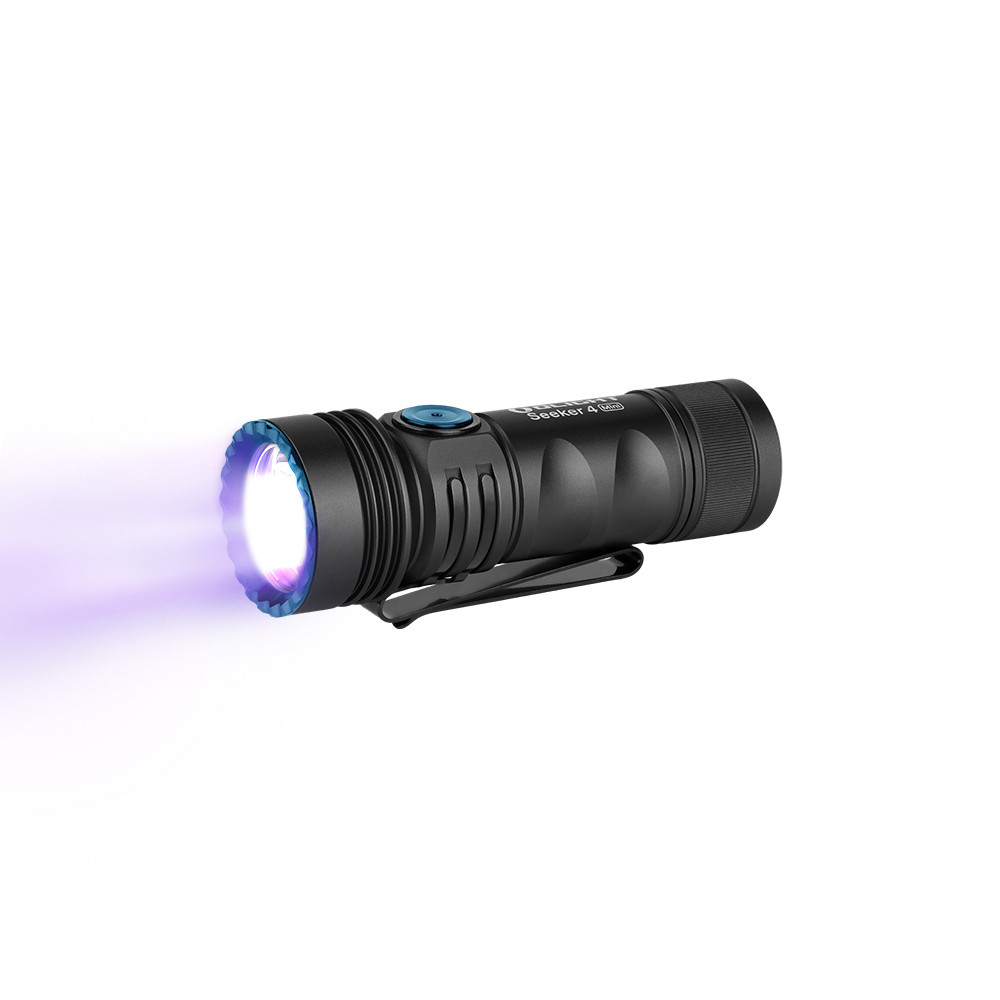 Olight Seeker 4 Mini Torcia LED Ricaricabile 1200 Lumen Con Luce UV, Magnetica E Impermeabile IPX8