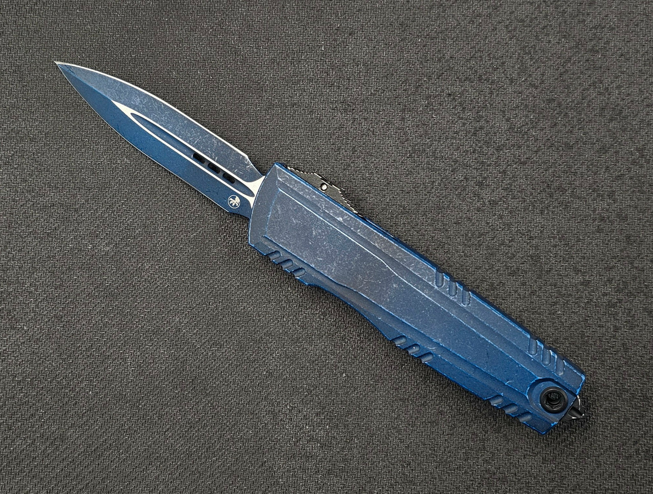 Microtech Luminary ZBP D/E Weathered Blue 1270-1WBLS