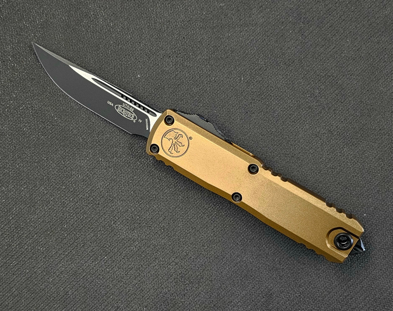 Microtech UTX-85 Gen IV S/E Blk Tan 12314-1TA