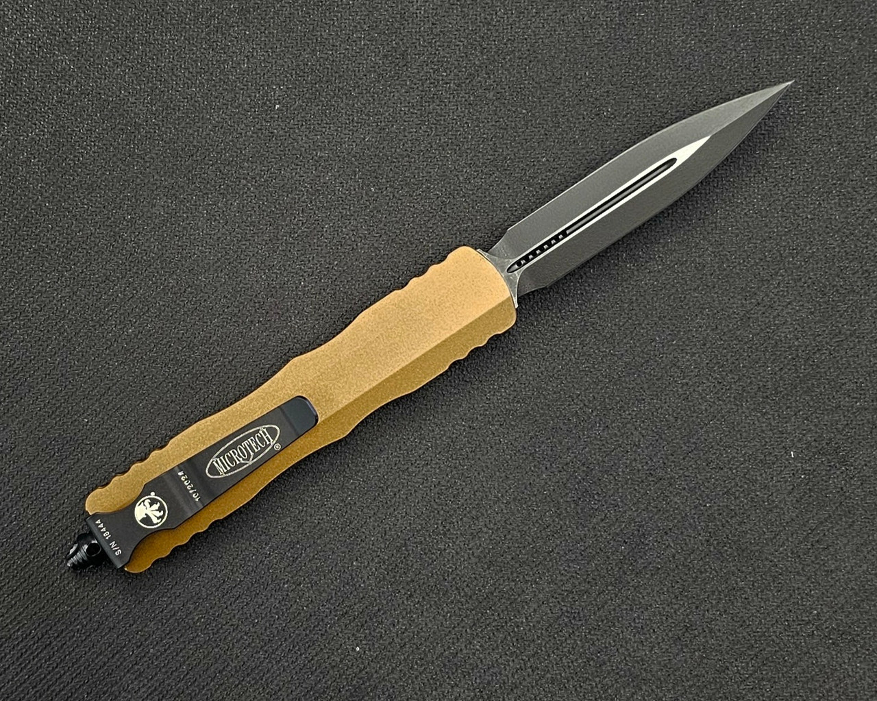 Microtech Dirac D/E Blk Std Tan  225-1TA