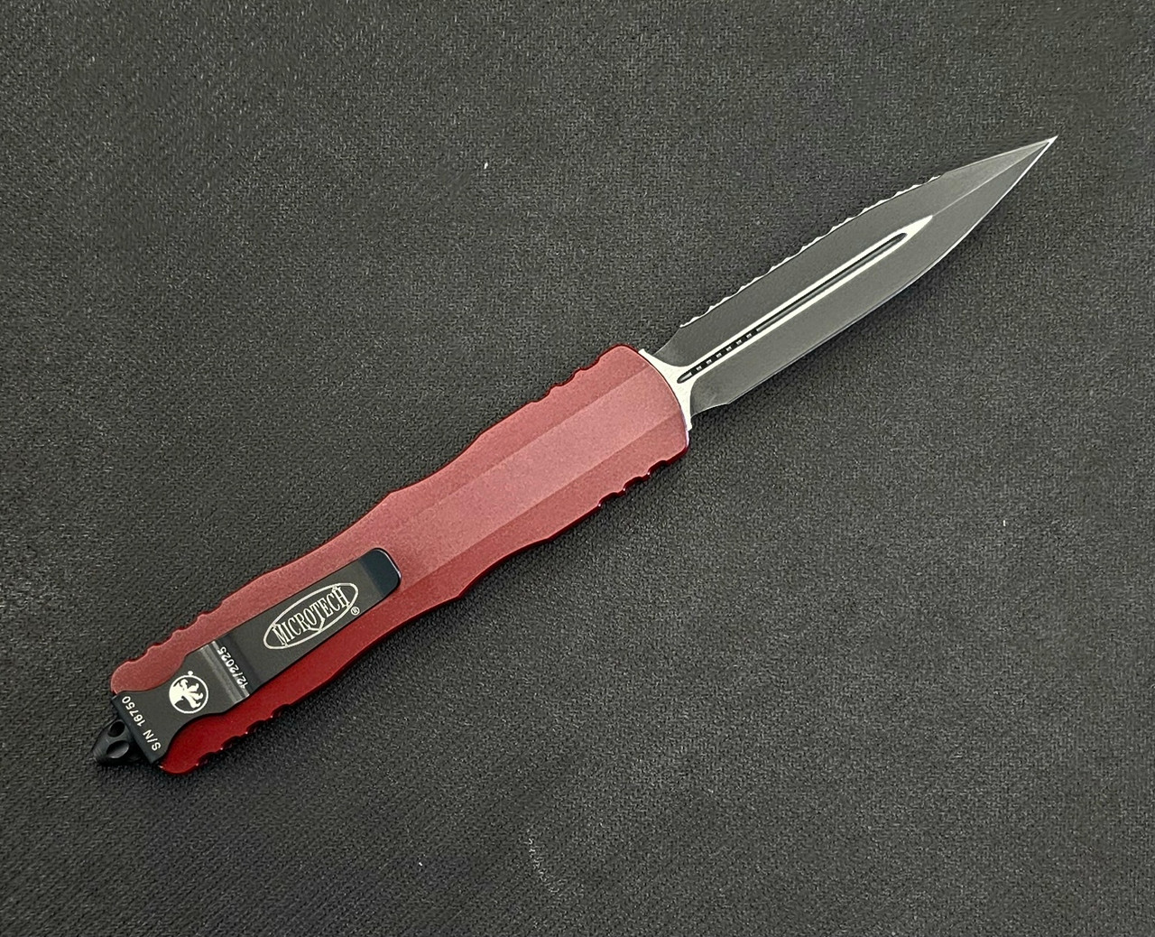 Microtech Dirac Delta Blk Merlot 227-3MR