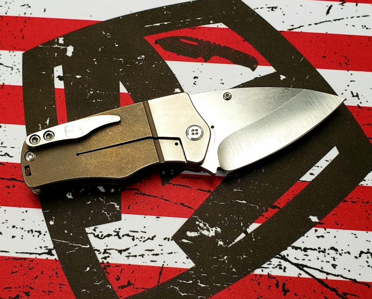 Medford Sherman - D2 Tumbled Blade - Ano Bronze Handle