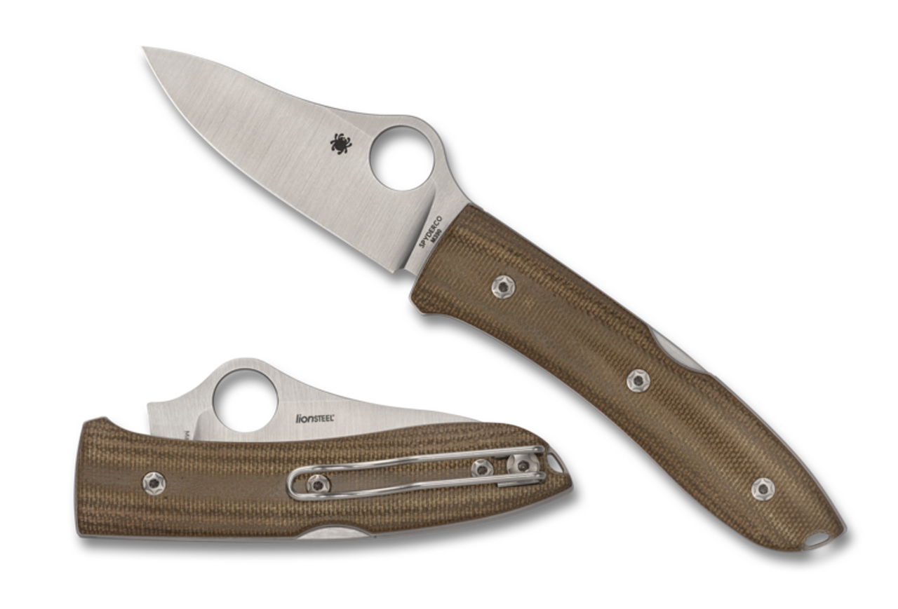 Spyderco Spyopera Brn Canvas Pln M390