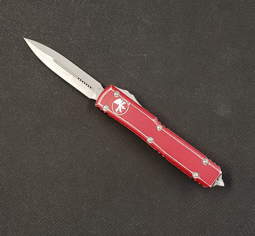 Microtech Ultratech D/E Stonewash Dist Red 122-10DRD