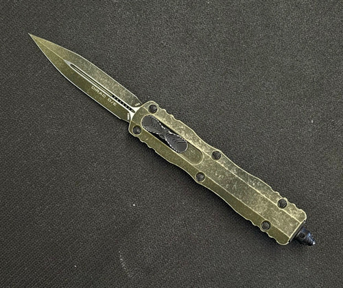 Microtech Dirac D/E Weathered Green 225-1WGG