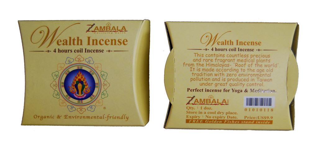 Wealth Incense 4-Hour Coil Incense